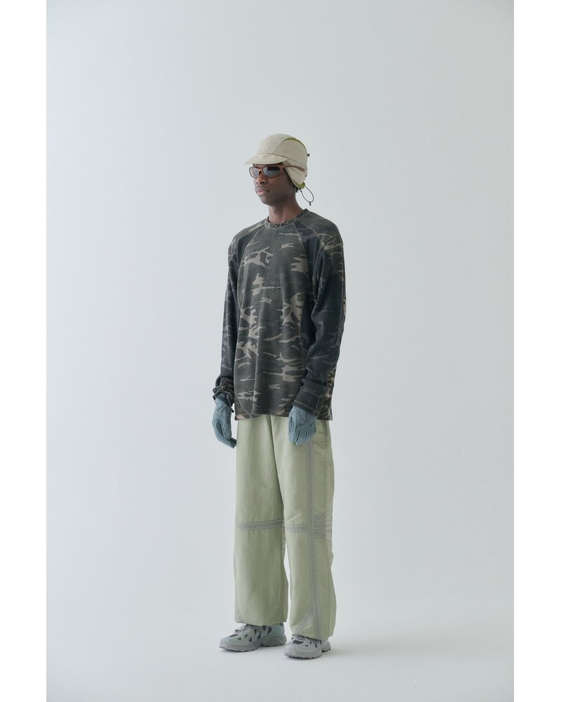 SOMEWHERE OUTSIDE HIKING COMPANY  WAFFLE TEXTURE COVERSTITCH L/SL -MULTI- MULTI L