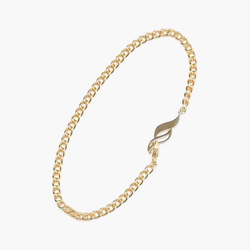 SHRINE  S CHAIN BRACELET 19.5cm -GOLD- GOLD ONE SIZE