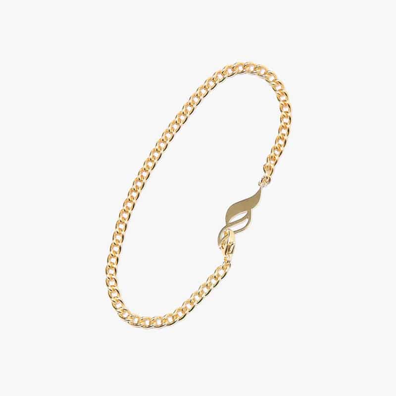 SHRINE  S CHAIN BRACELET 17.5cm -GOLD- GOLD ONE SIZE