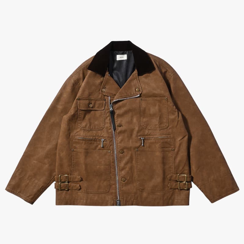 KOOI  FADE WORK JACKET CAMEL 1