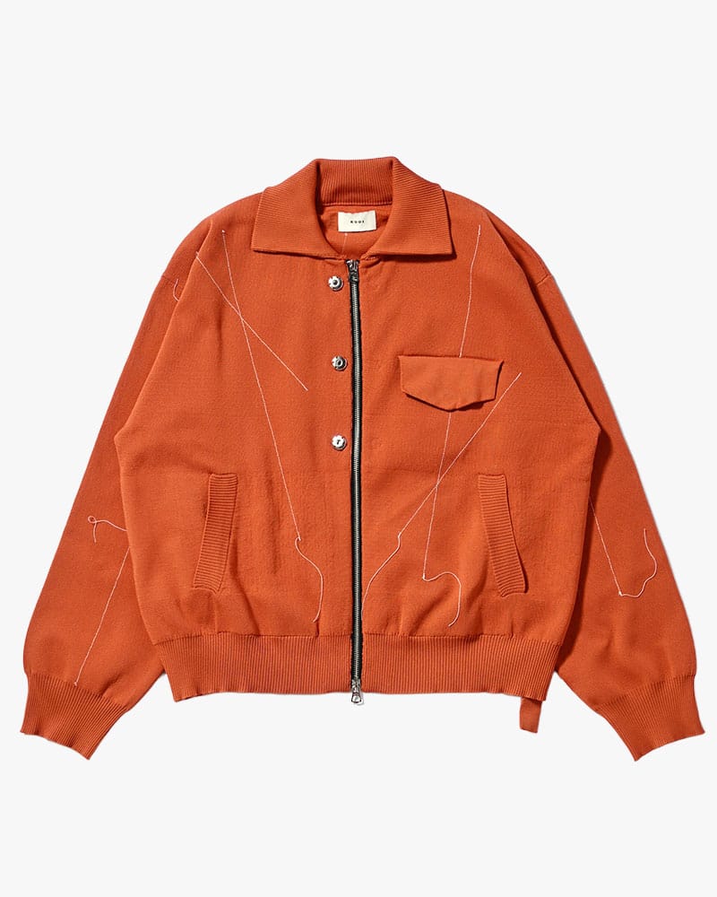 KOOI  STITCH KNIT BLOUSON ORANGE 1