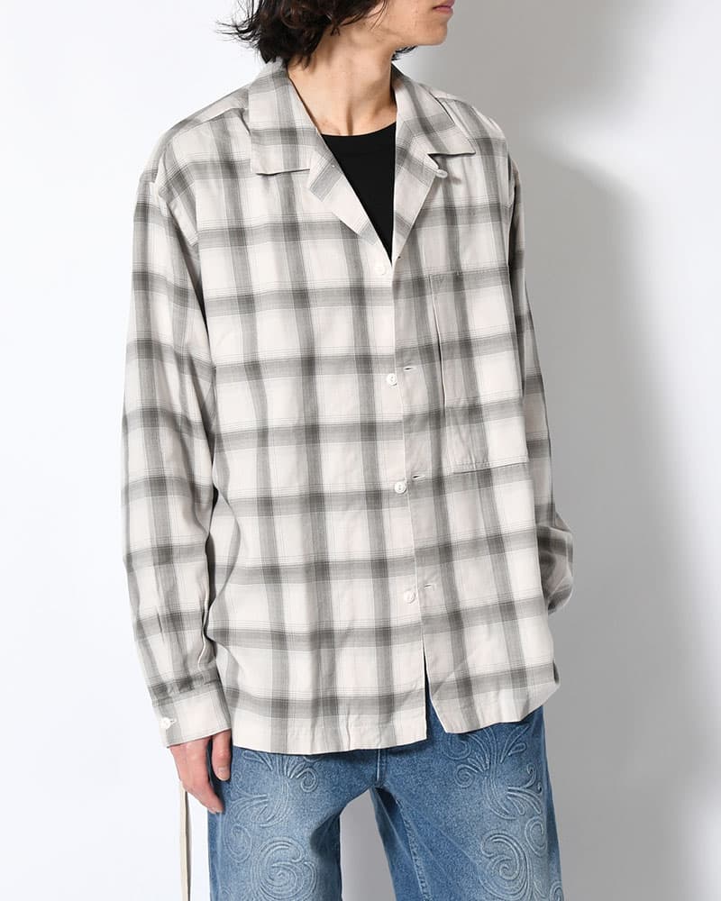 ANEI  IMI SHIRT PLAID -IVORY PLAID- IVORY PLAID 2