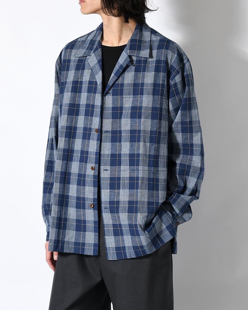 ANEI  IMI SHIRT PLAID -INDIGO PLAID- INDIGO PLAID 2