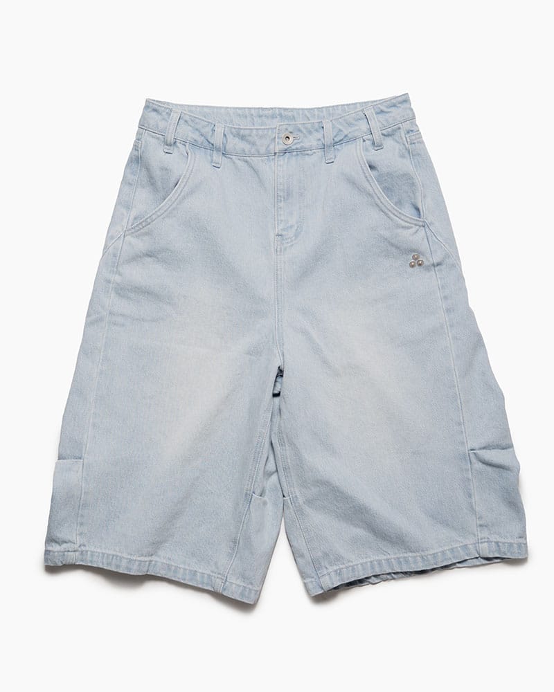 CONTE STRUT  3D DENIM HALF PANTS -L.INDIGO- L.INDIGO M