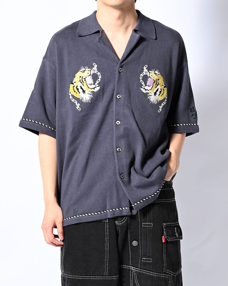 HIGH-GATE  SUKA KNIT SHIRT -BLUE- BLUE 1