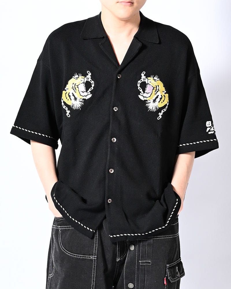 HIGH-GATE  SUKA KNIT SHIRT -BLACK- BLACK 1