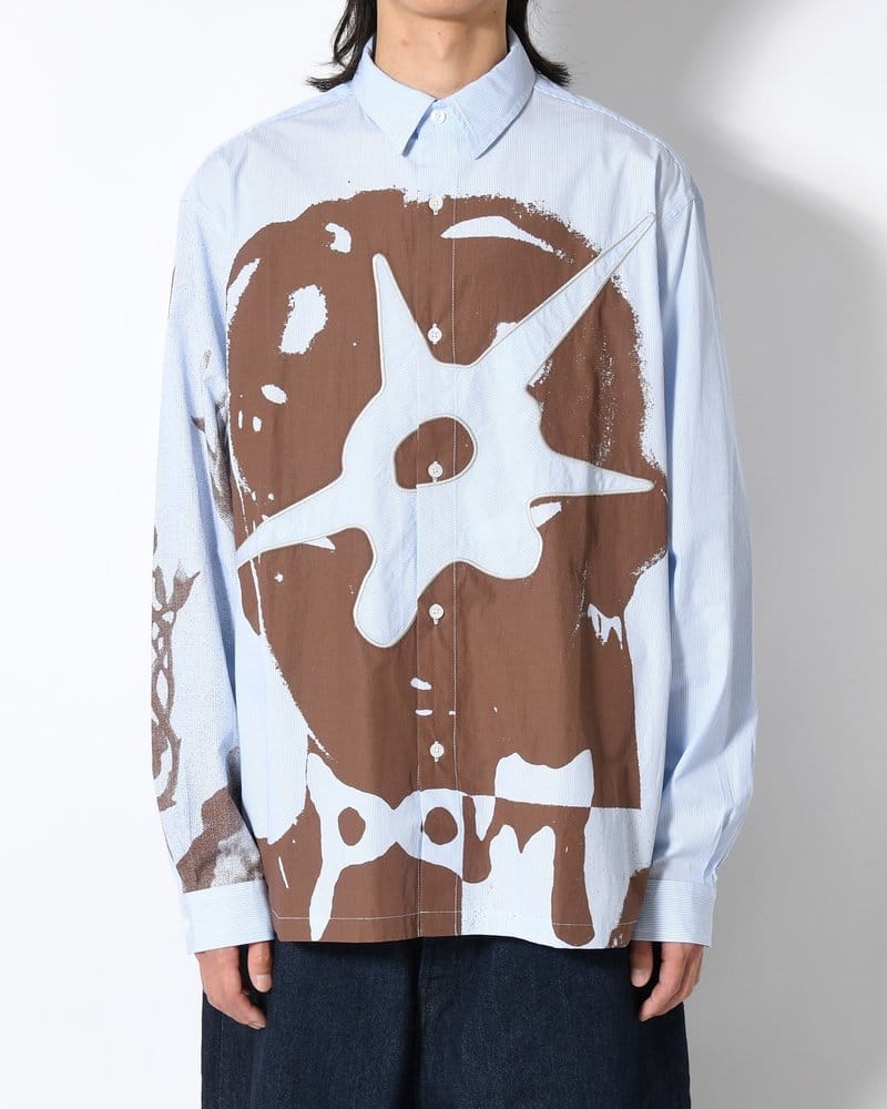 Perks And Mini  MECHANISM LS SHIRT -BLUE STRIPE- BLUE STRIPE M
