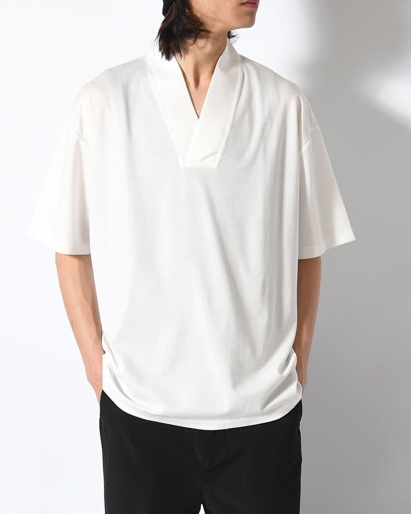印  和 NECK S/S TEE -WHITE-