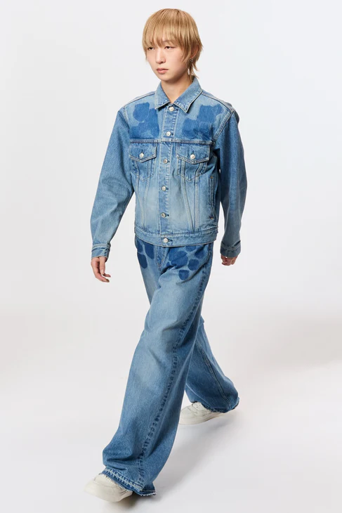 MASU (エムエーエスユー) / “MASU BOYS” EMBLEM BAGGY JEANS / BLUE 