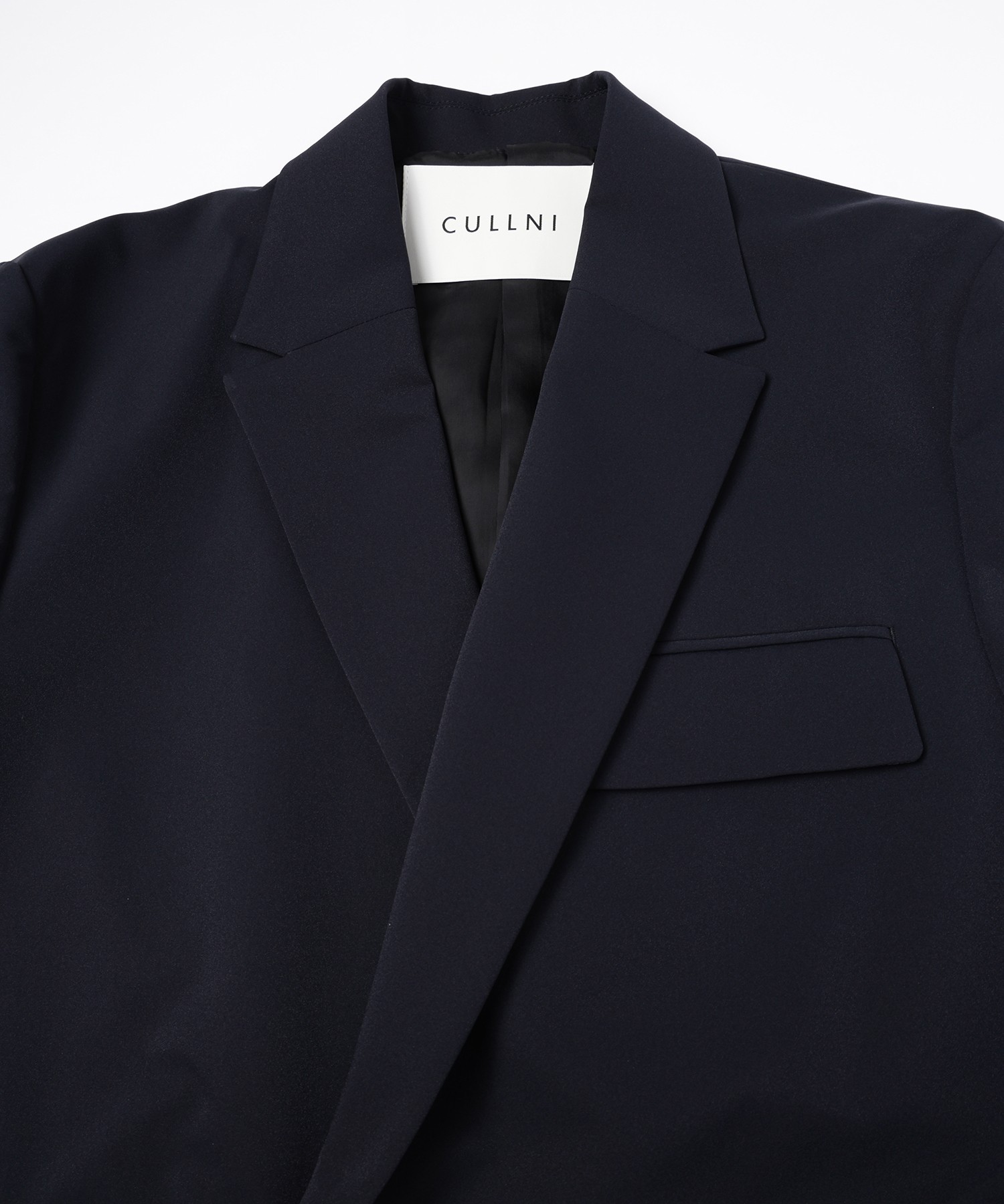 CULLNI (クルニ) / Stretch Taffeta Zip Pocket Tailored Jacket / 25-SS-036 / NAVY / 1 NAVY 1(S)
