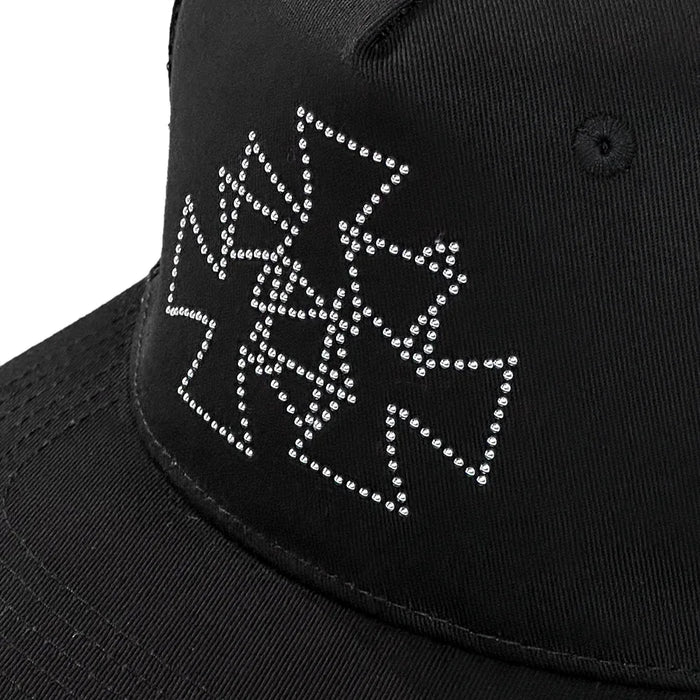 ASKYURSELF (アスクユアセルフ) / CROSS STUDS TRUCKER CAP / BLACK / FREE BLACK FREE