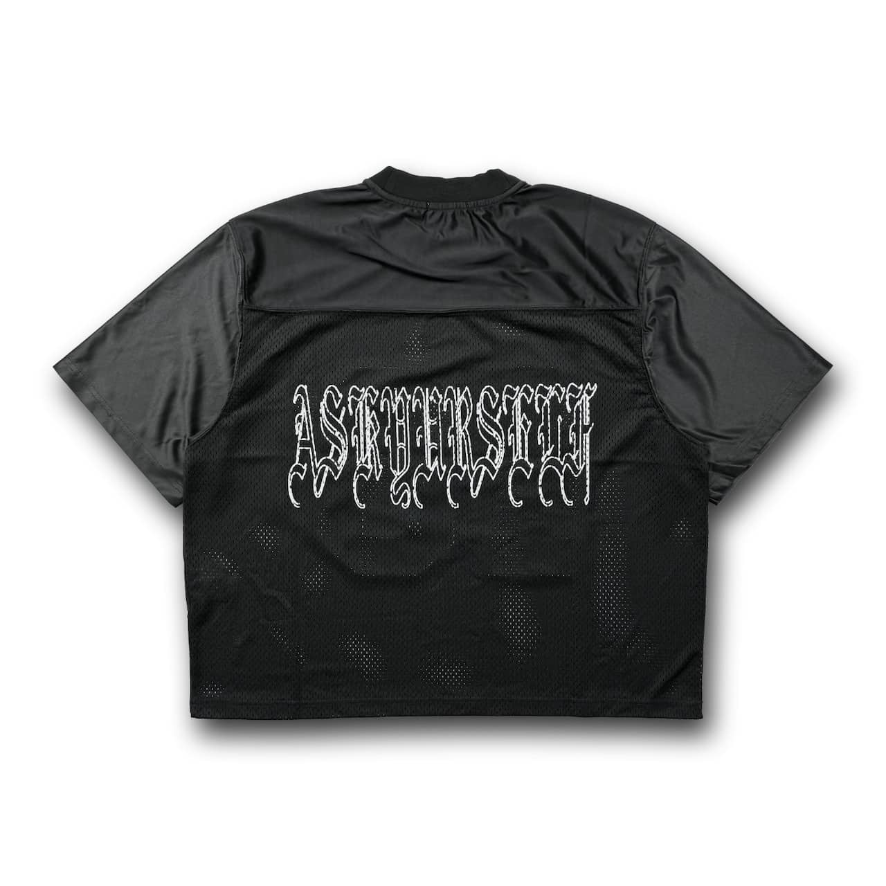ASKYOURSELF (アスクユアセルフ) / MESH GOTH CROPPED JERSEY/ BLACK / XL BLACK XL