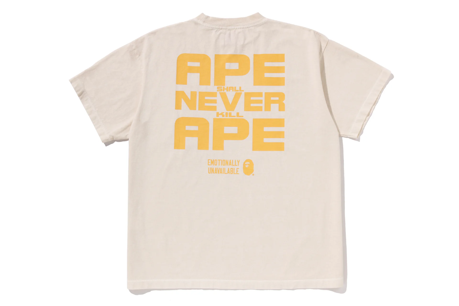 Emotionally Unavailable (エモーショナリー・アンアベイラブル) / 【 BAPE X EU 】APE HEAD TEE / IVORY IVORY S