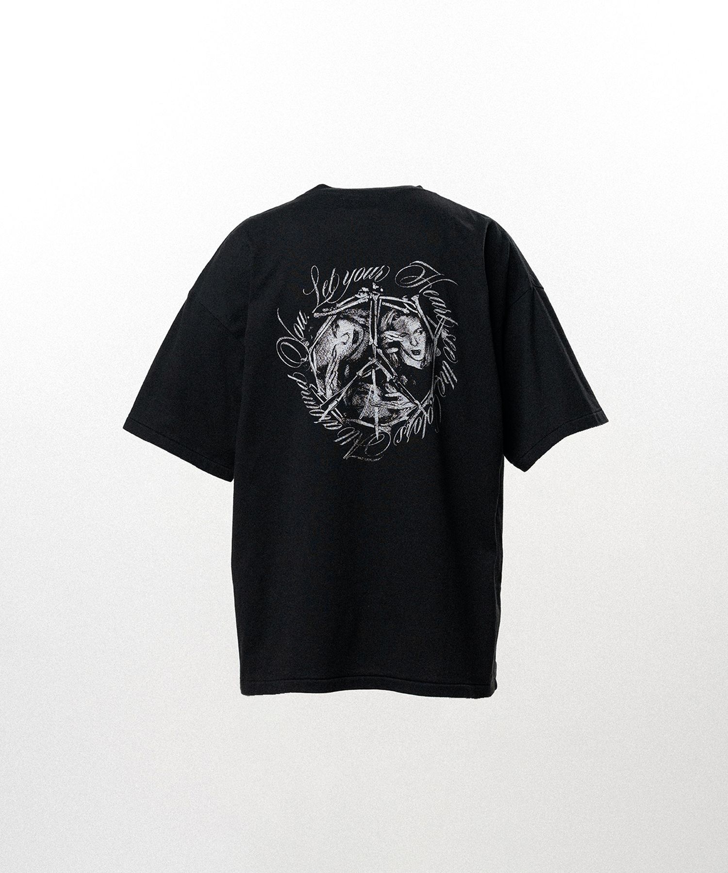 KAMIYA (カミヤ) / "SWEET SMILE" T-shirt / BLACK BLACK S