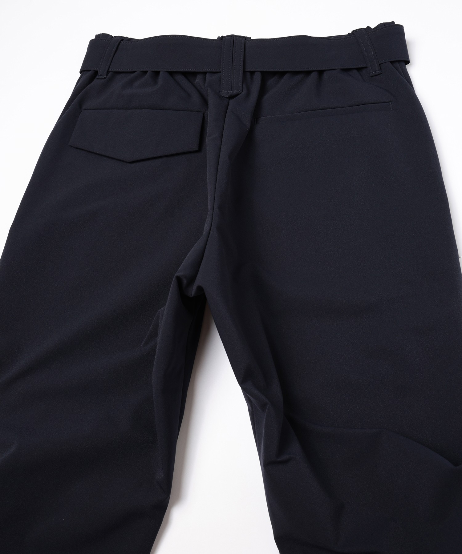 CULLNI (クルニ) / Stretch Taffeta Straight Pant with Long Belt / 25-SS-013 / NAVY / 1 NAVY 1 (S)