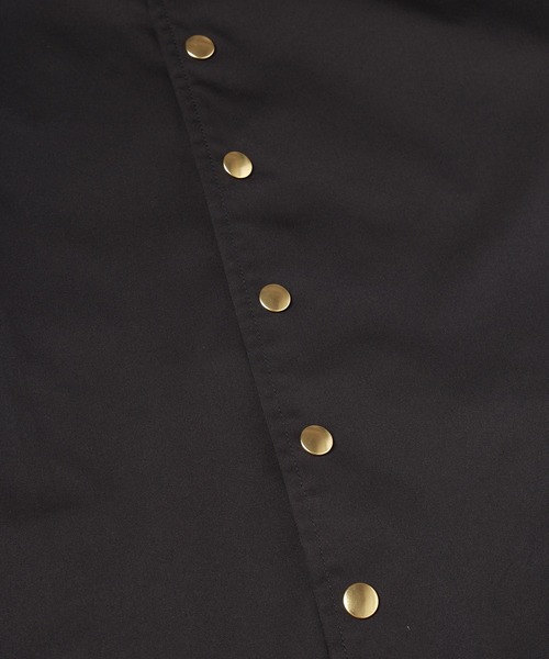 CULLNI (クルニ) / High Count Stretch Twill Dot Button Collarless Jacket / 25-SS-040B / BLACK / 2 BLACK 2 (M)