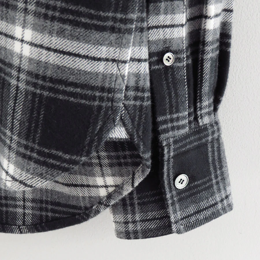 MASU (エムエーエスユー) / RODEO ZIP-UP PLAID SHIRT / 48 / BLACK BLACK 48