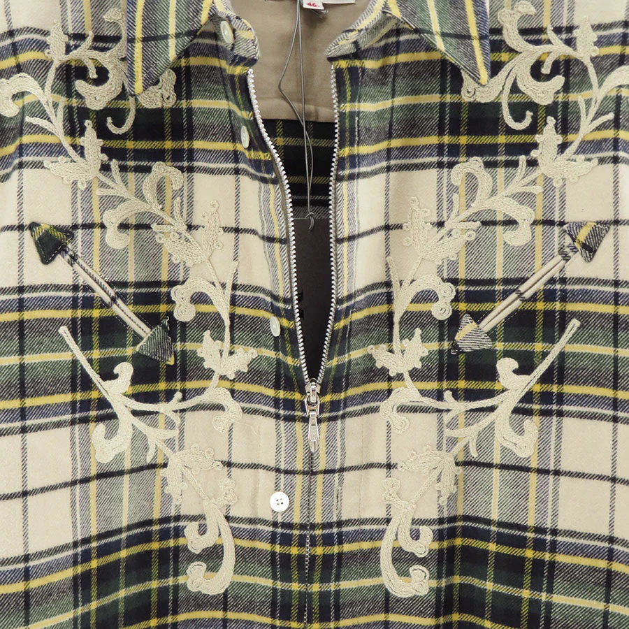 MASU (エムエーエスユー) / RODEO ZIP-UP PLAID SHIRT / M25F9SL005 /  48  / CREAM CREAM 48