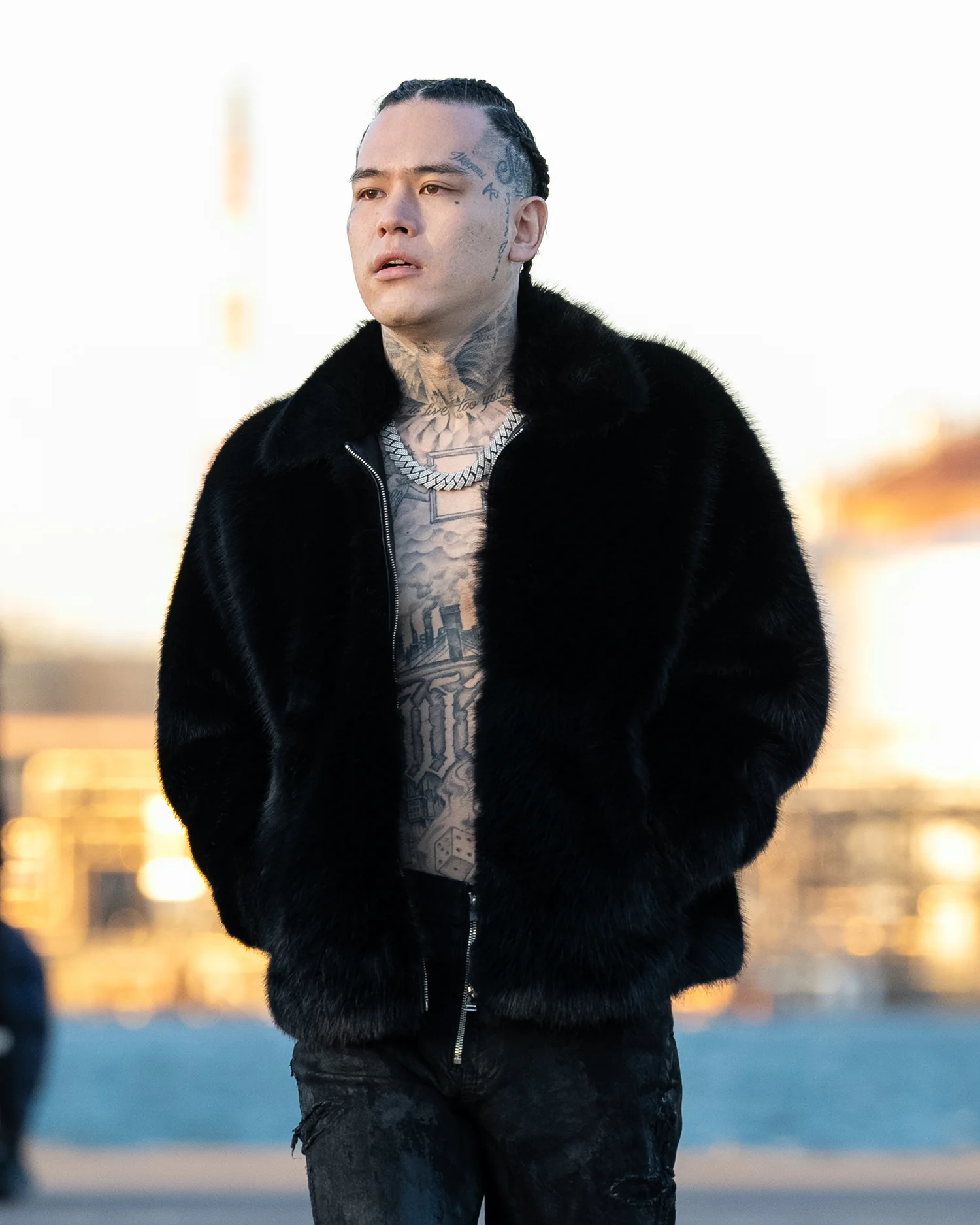 LAST NEST (ラストネスト) / Fur Jacket  / BLACK / L BLACK L