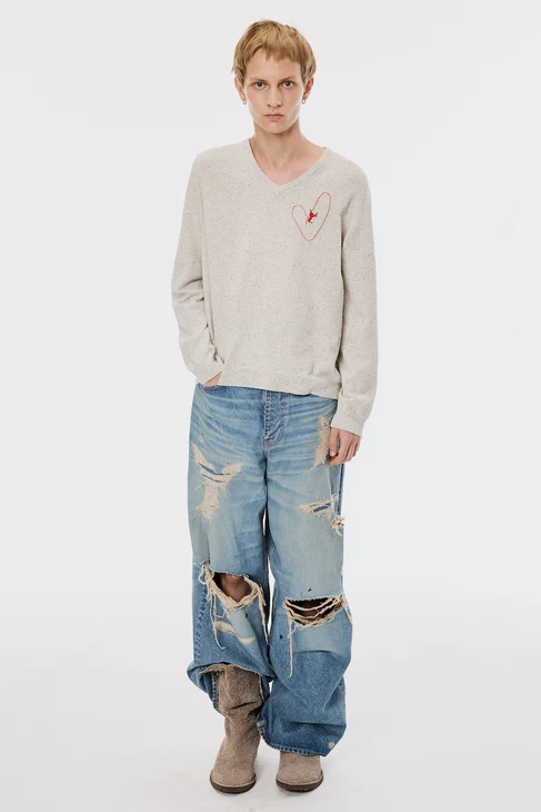 MASU (エムエーエスユー) / MB BAGGY JEANS ANGEL DAMAGE / INDIGO INDIGO 44