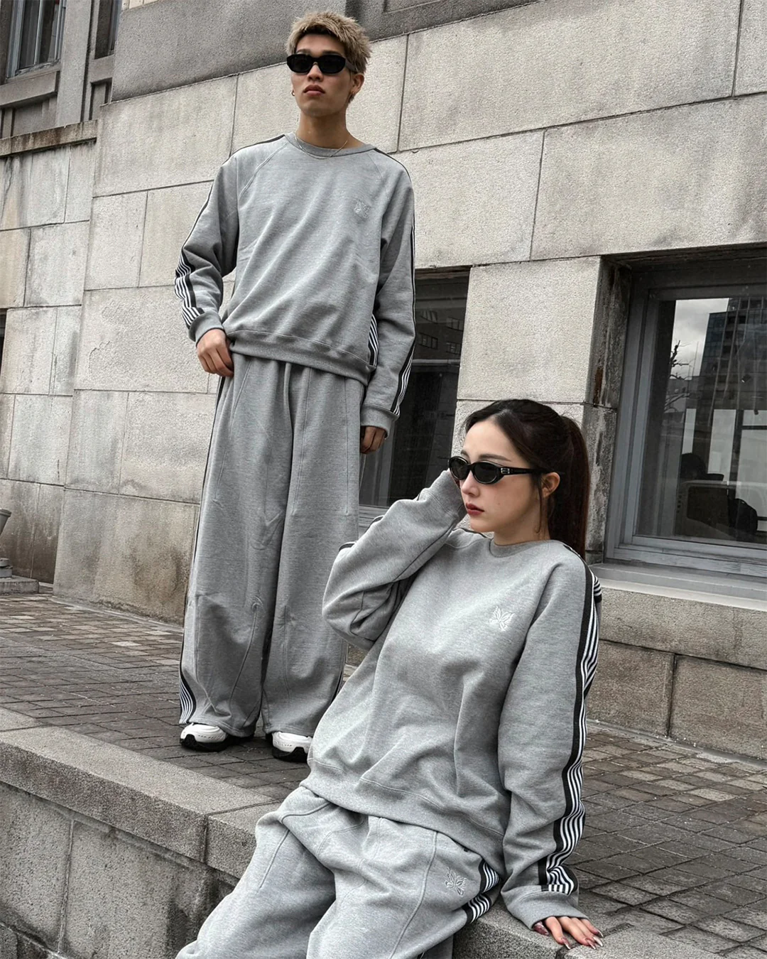 NEEDLES (ニードルズ) / THE GALLERY BOX Exclusive Track Crew Neck Shirt  / GREY GREY M