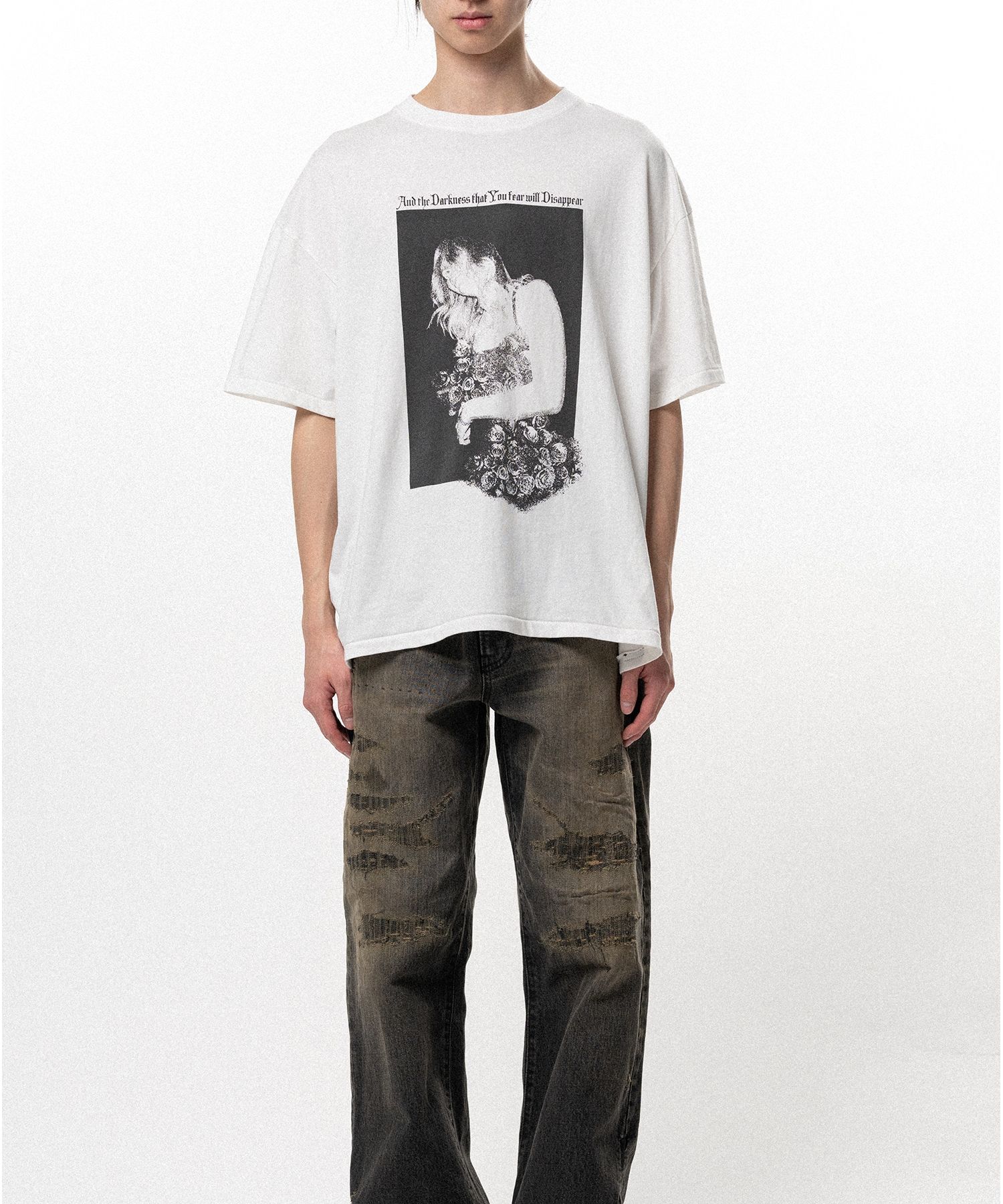 KAMIYA (カミヤ) / "SWEET SMILE" T-shirt / WHITE WHITE S