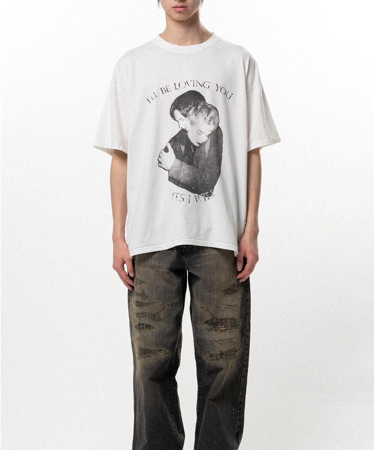 KAMIYA (カミヤ) / "SWEET SMILE" T-shirt / WHITE WHITE M