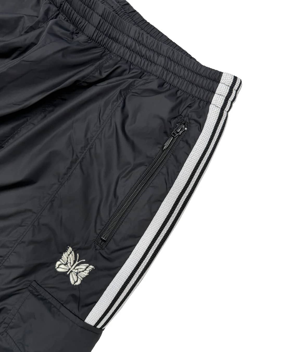 《EXCLUSIVE ITEM》NEEDLES (ニードルズ) / EXCLUSIVE ITEM H.D. NYLON TRACK SHORT / BLACK BLACK S