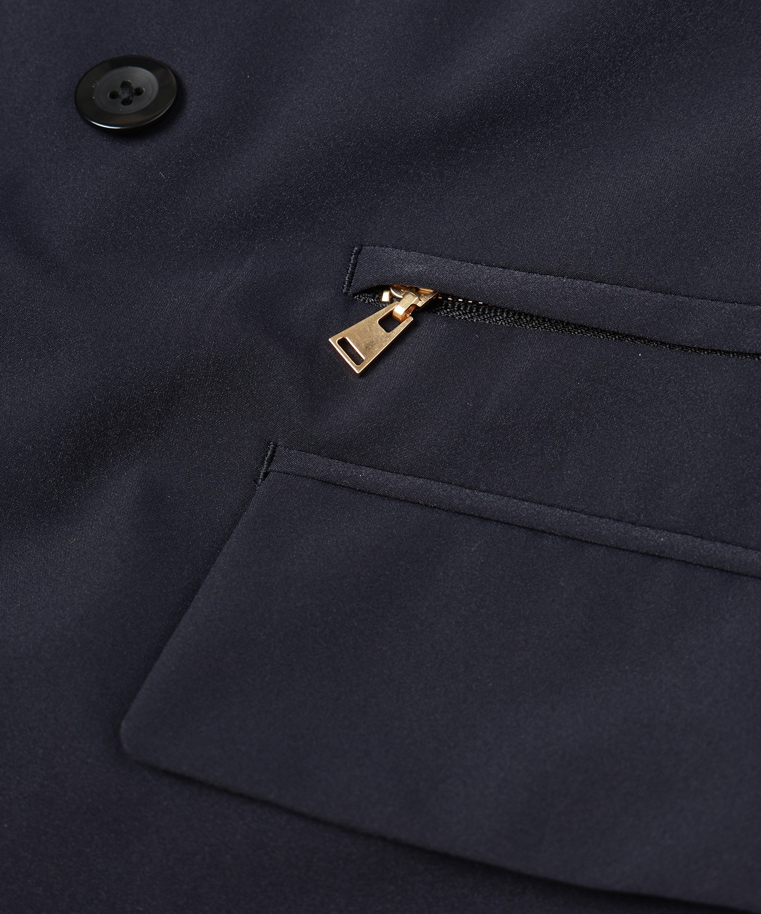 CULLNI (クルニ) / Stretch Taffeta Zip Pocket Tailored Jacket / 25-SS-036 / NAVY / 1 NAVY 1(S)