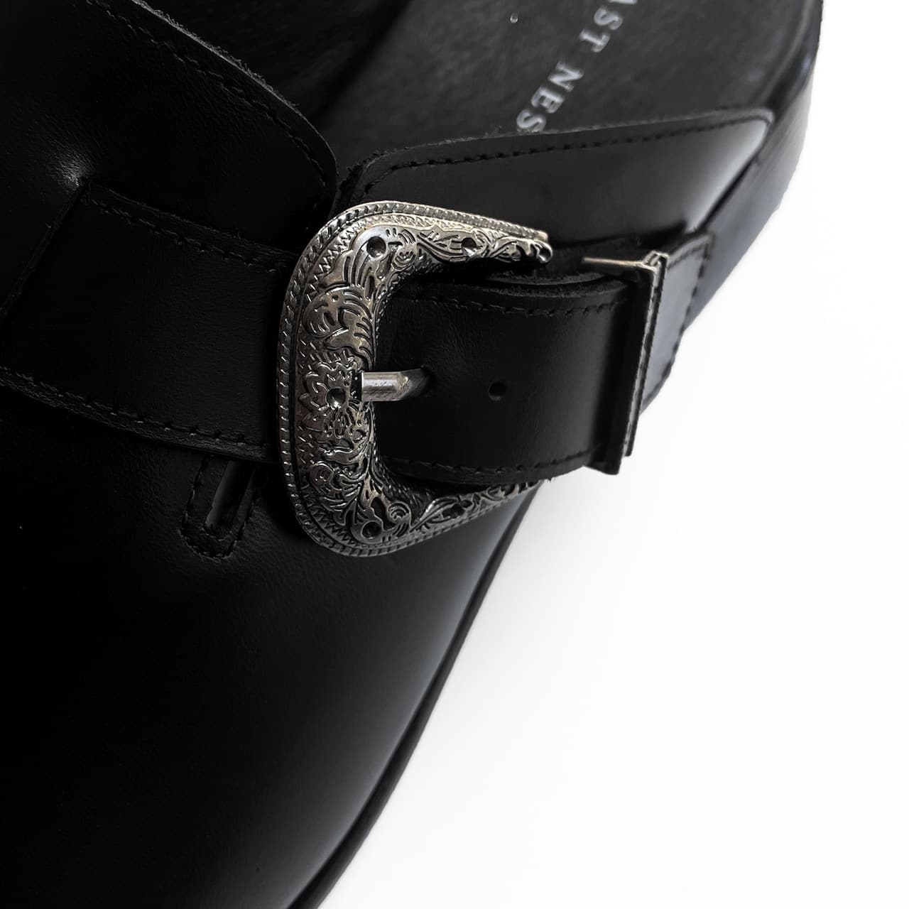 LASTNEST (ラストネスト) / Leather Mule / BLACK / 28 BLACK 28cm