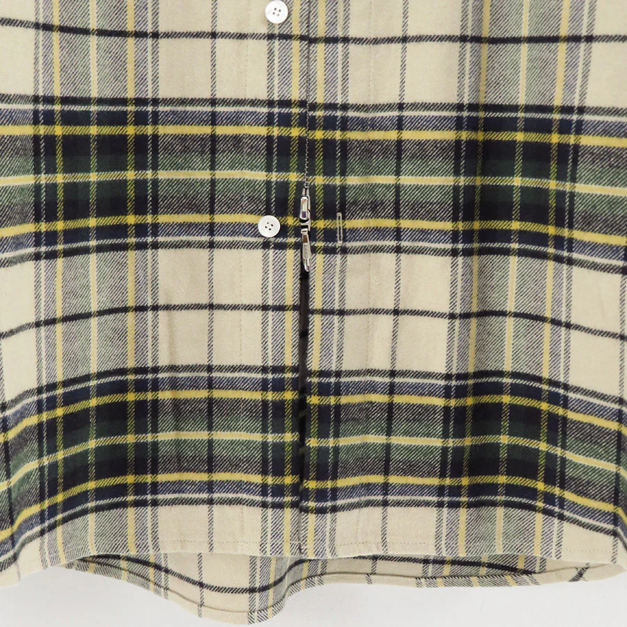MASU (エムエーエスユー) / RODEO ZIP-UP PLAID SHIRT / M25F9SL005 /  48  / CREAM CREAM 48