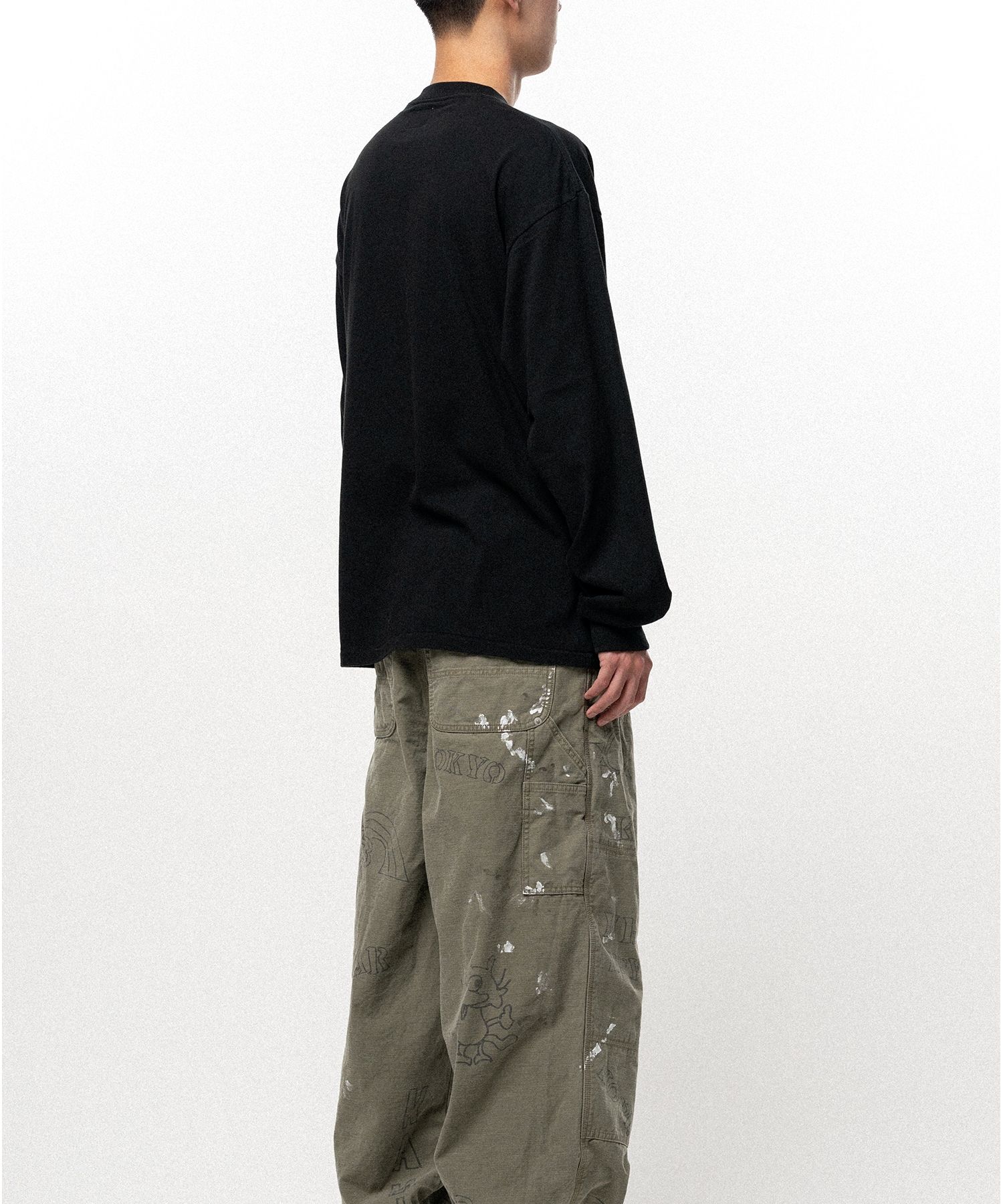 KAMIYA (カミヤ) / "ALL AROUND YOU" Long-Sleeve T-shirt / BLACK BLACK S