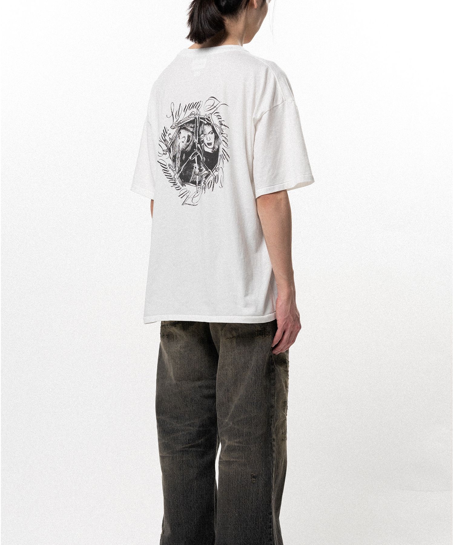  KAMIYA (カミヤ) / "SWEET SMILE" T-shirt / WHITE WHITE S
