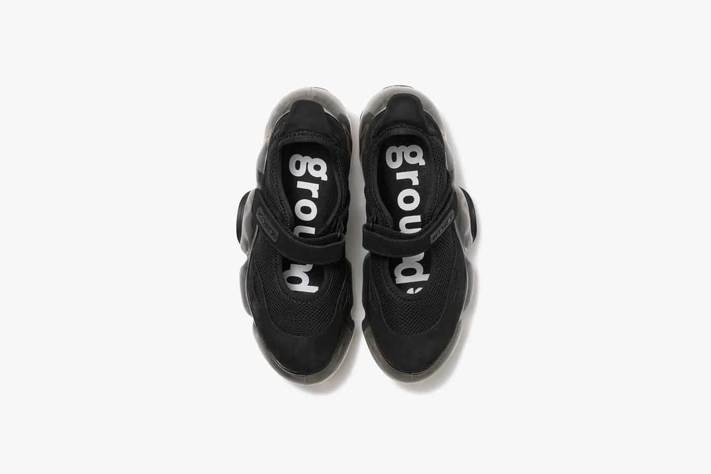 grounds (グラウンズ) / MOOPIE MARY JANE / BLACK BLACK 37 (23cm)