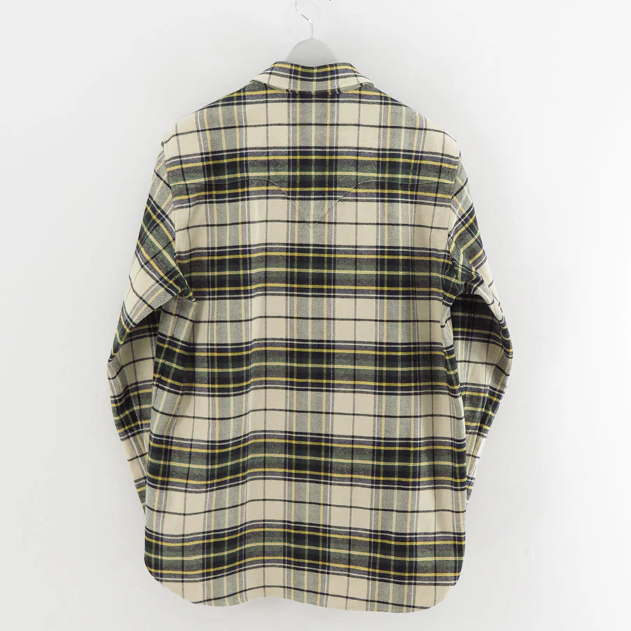 MASU (エムエーエスユー) / RODEO ZIP-UP PLAID SHIRT / M25F9SL005 /  48  / CREAM CREAM 48