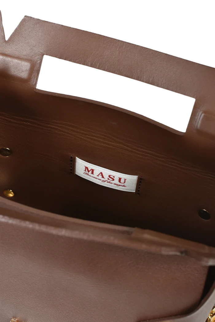 MASU (エムエーエスユー) / LEATHER CAKE BAG / M26U6OJ008 / FREE / CHOCOLATE BROWN FREE