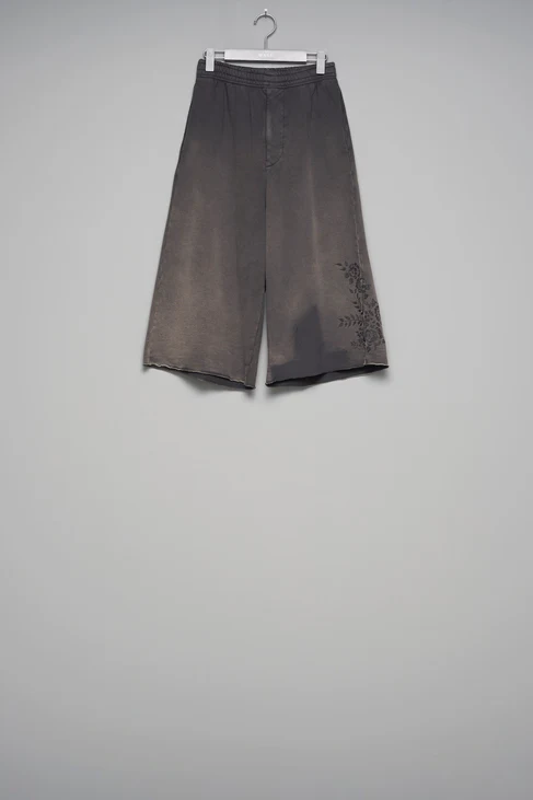 MASU (エムエーエスユー) / FLOWER EMBROIDERY SWEAT SHORTS  / M26U6PS001 / BLACK BLACK 46