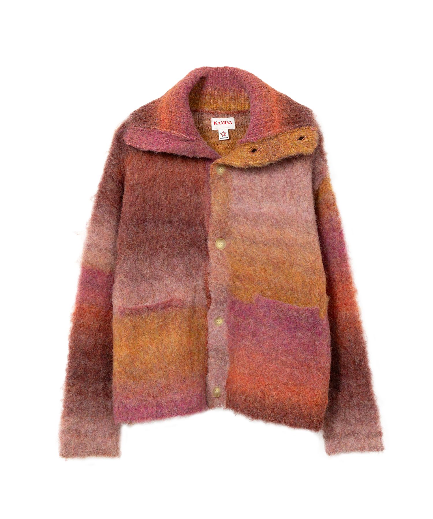 KAMIYA (カミヤ) / Sailor-Collar Knit Jacket / ORANGE /M(M