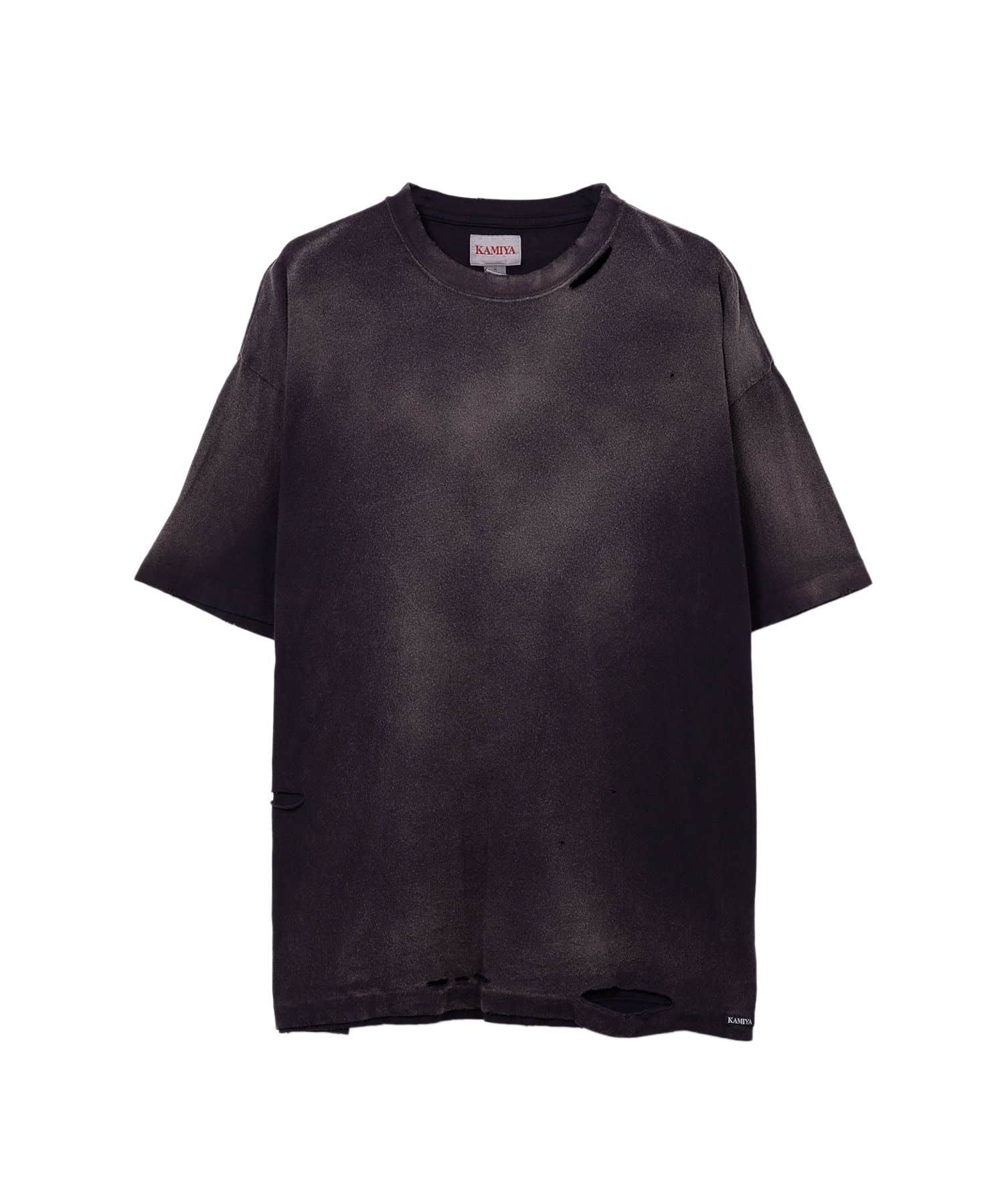 KAMIYA (カミヤ) / “KMY-SNAKE” Distressed T-shirt / G14TS080 / BLACK / L	 BLACK L