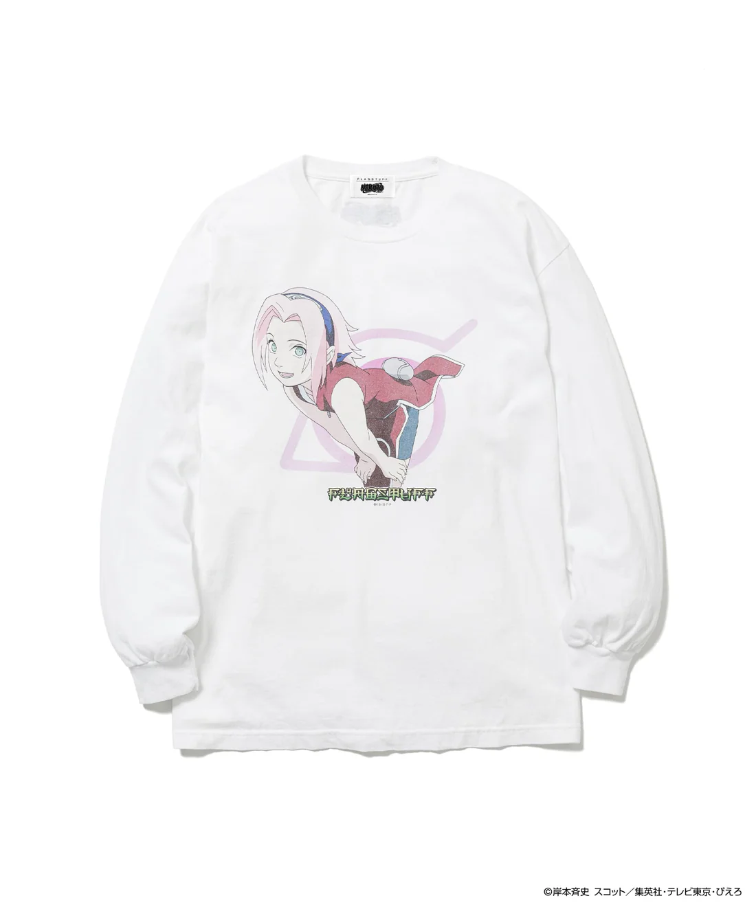 FLAG STUFF (フラグスタッフ) / ”SAKURA” L/S TEE / WHITE  / XL WHITE XL
