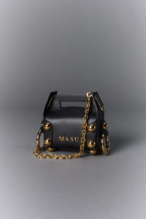 MASU (エムエーエスユー) / LEATHER CAKE BAG PETIT / M26U6OJ007  / FREE / BLACK BLACK FREE