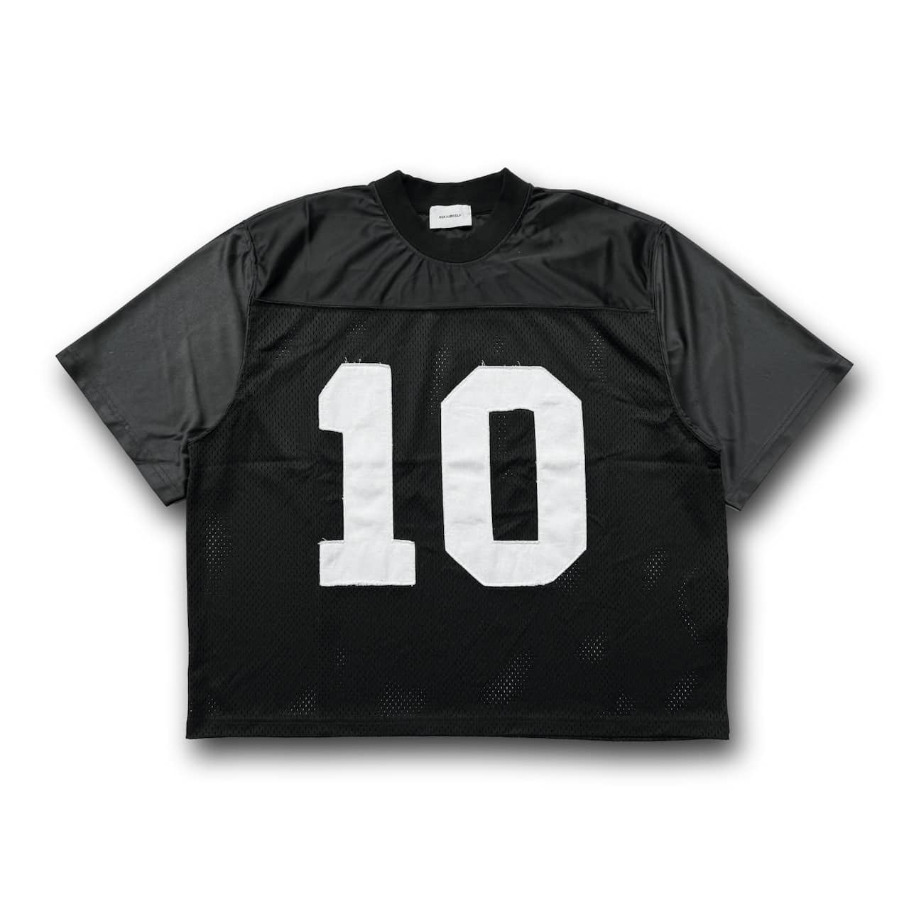 ASKYOURSELF (アスクユアセルフ) / MESH GOTH CROPPED JERSEY/ BLACK / XL BLACK XL