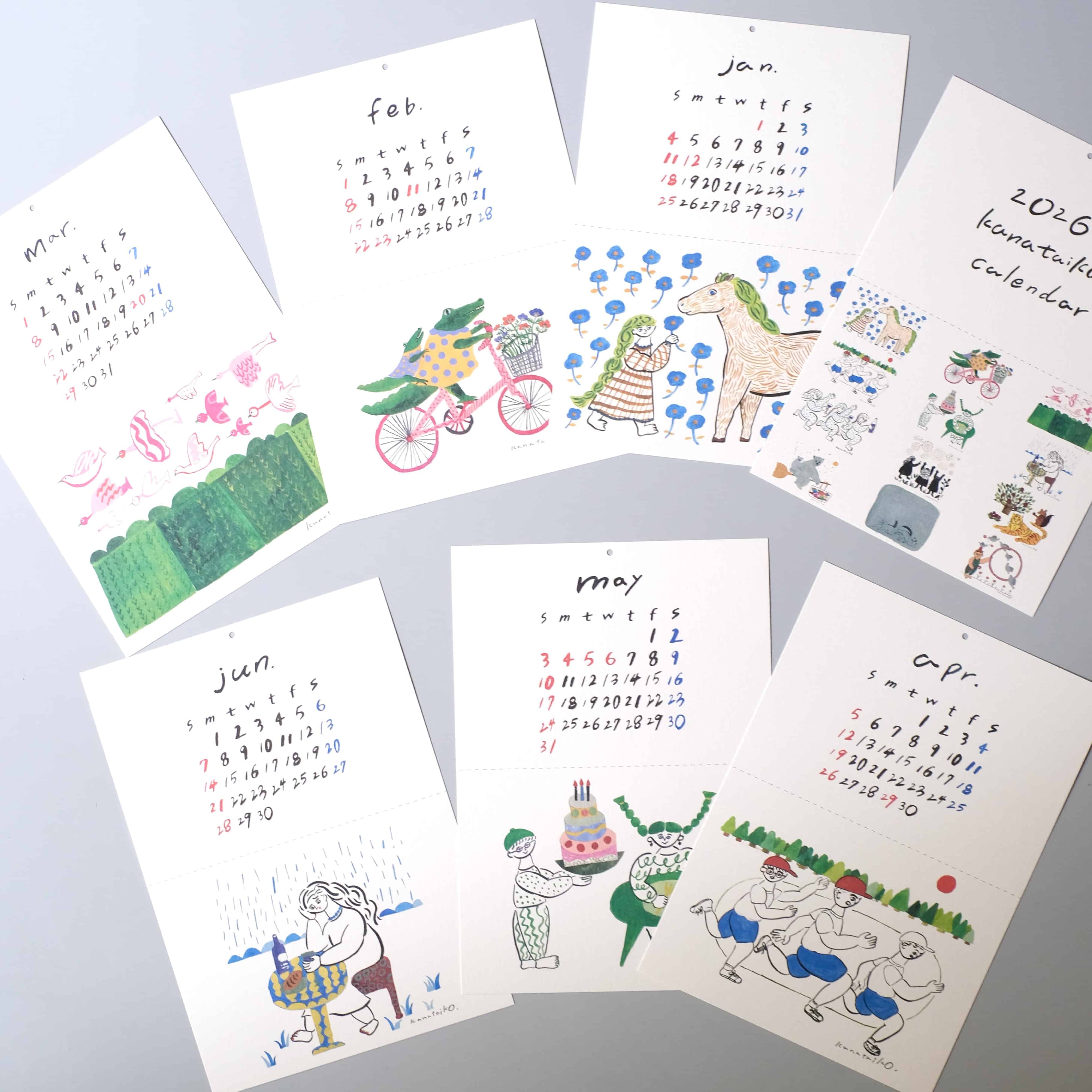 kanataiko 2026年 オリジナルカレンダー