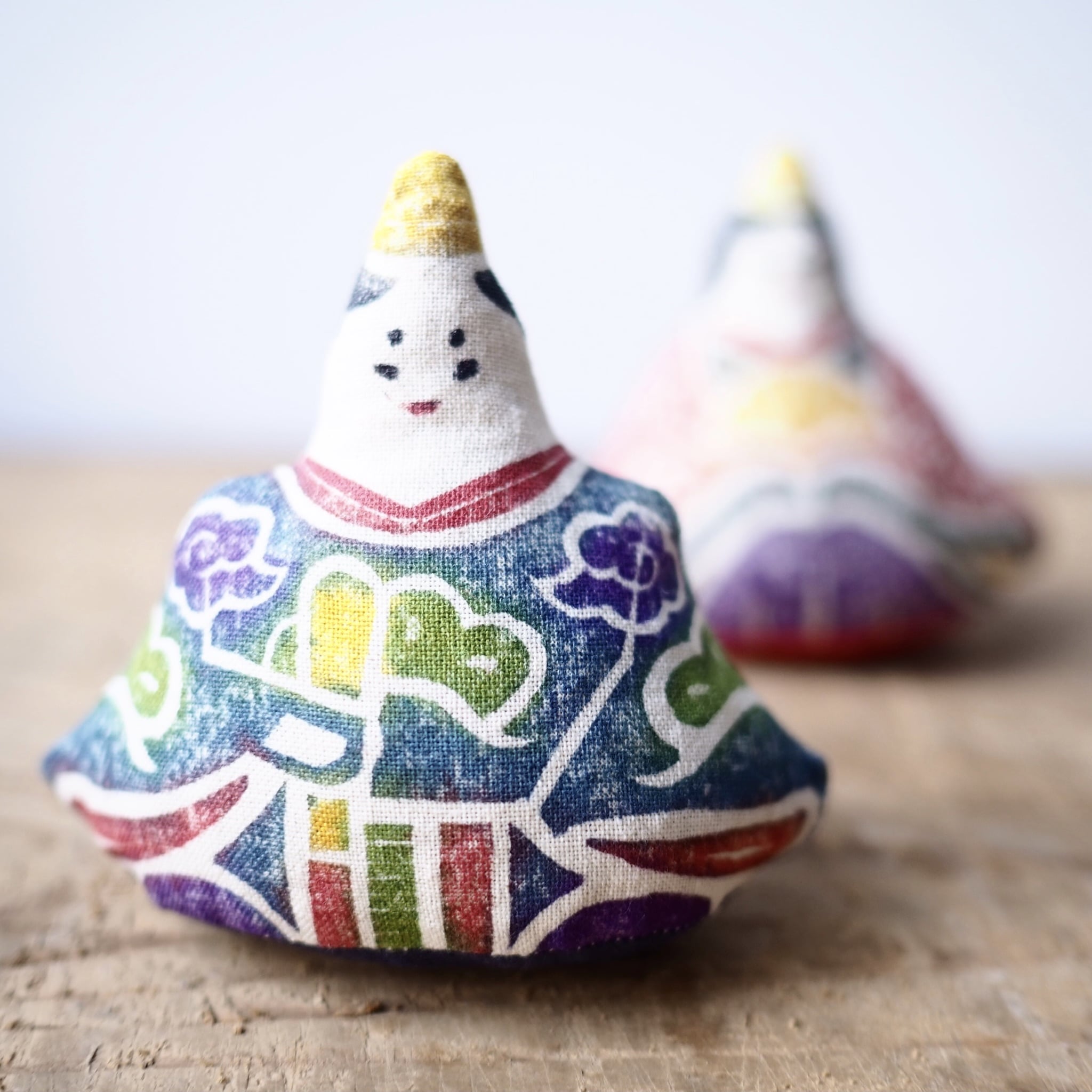 木版手染ぬいぐるみ　おひな様セット