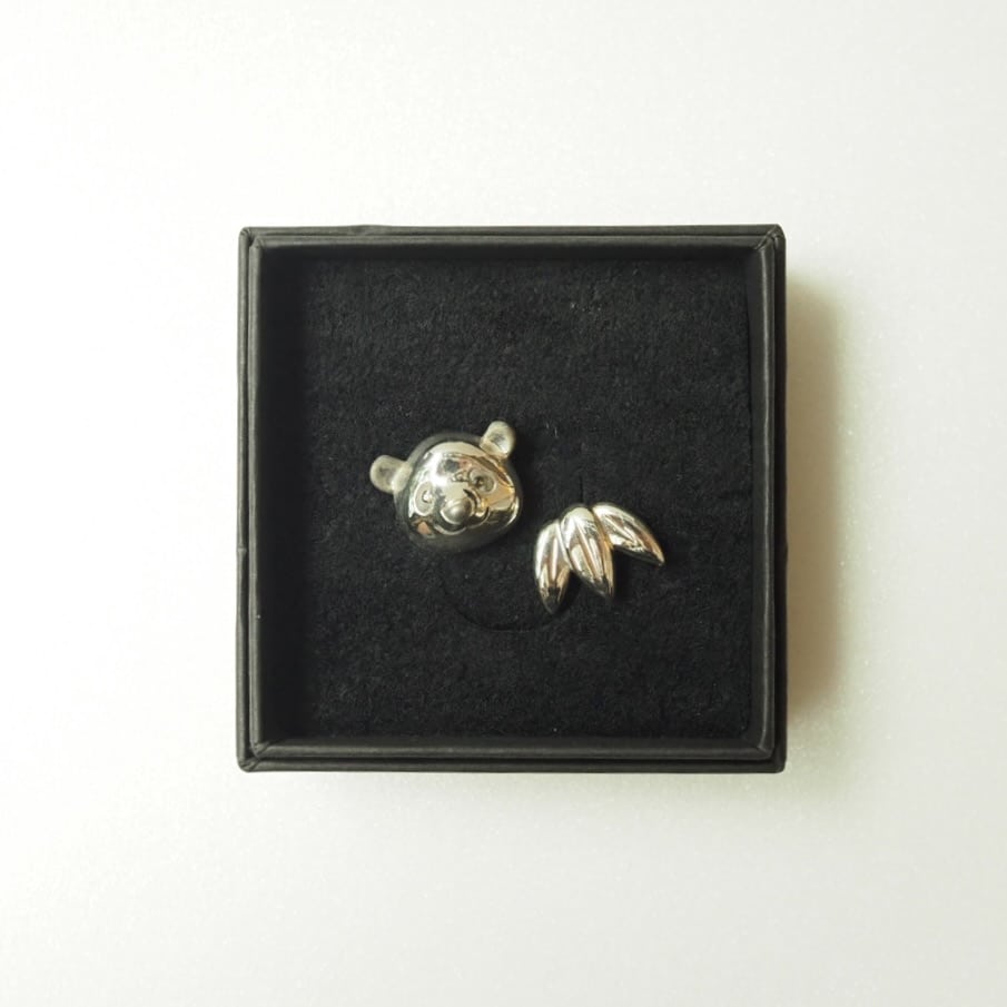 Ryutoan　パンダと笹のピアス