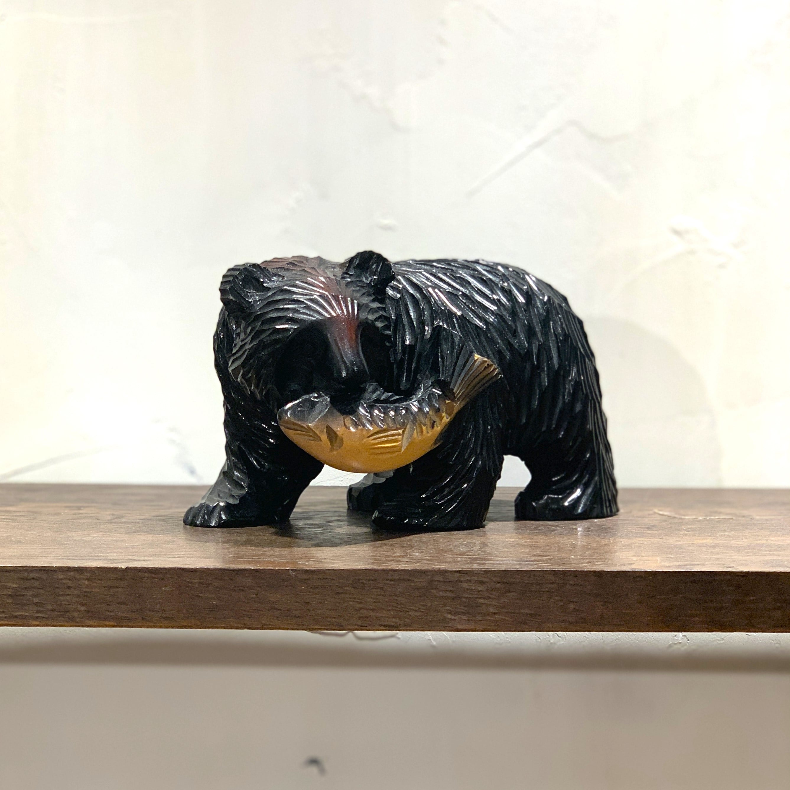 【古道具】木彫り熊（小）