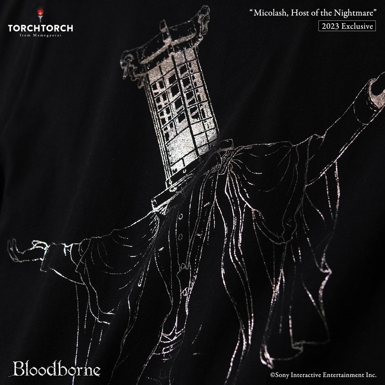 Bloodborne × TORCH TORCH/ Tシャツコレクション: ミコラーシュ 2023 ver EX ブラック × シルバーフォイル L ブラック × シルバーフォイル Lサイズ