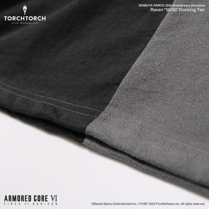 ARMORED CORE VI FIRES OF RUBICON × TORCH TORCH/ レイヴン 50/50 ドッキングTシャツ B サイズXL
