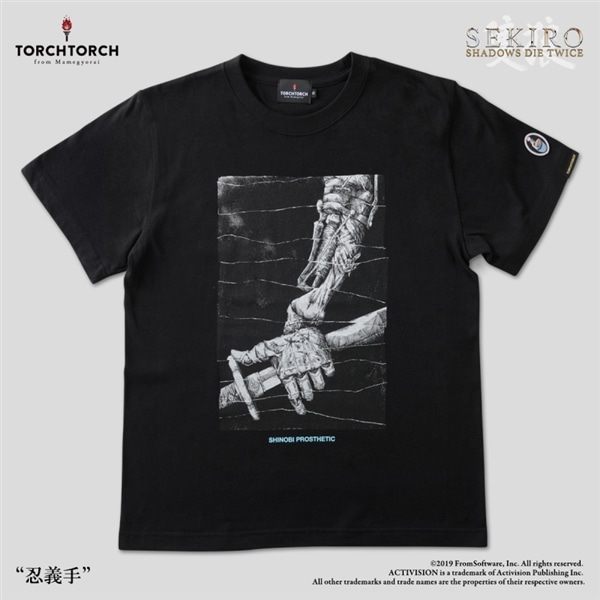 SEKIRO: SHADOWS DIE TWICE × TORCH TORCH/ Tシャツコレクション: 忍義手 黒 Lサイズ