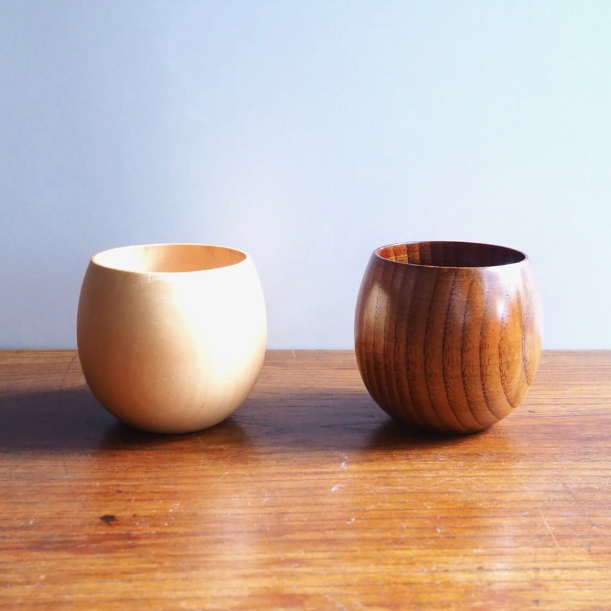 木製湯呑み（ブラウン）